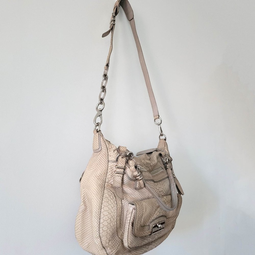 Coach Kristin Pinnacle Embossed Python Laila Roun… - image 4